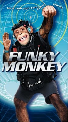 Funky Monkey Wooden Framed Poster