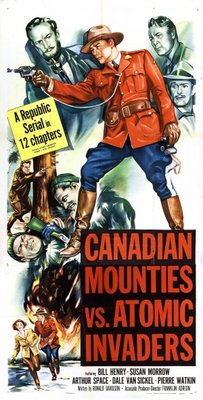 Canadian Mounties vs. Atomic Invaders pillow