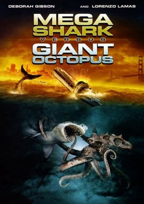 Mega Shark vs. Giant Octopus Canvas Poster