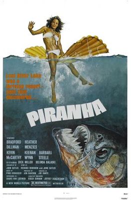 Piranha Wooden Framed Poster