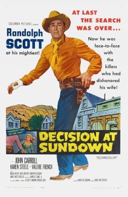 Decision at Sundown Wooden Framed Poster