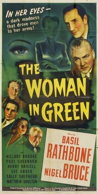 The Woman in Green Wood Print