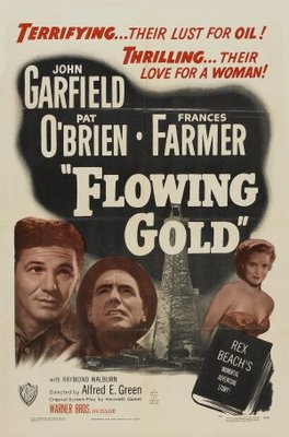 Flowing Gold Metal Framed Poster