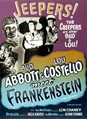 Bud Abbott Lou Costello Meet Frankenstein Poster with Hanger