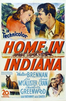 Home in Indiana Wooden Framed Poster
