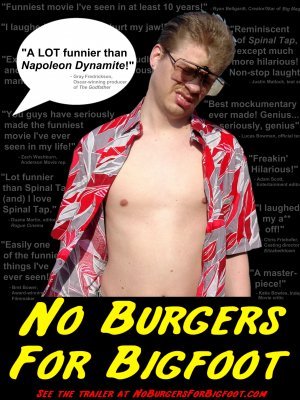 No Burgers for Bigfoot Wooden Framed Poster