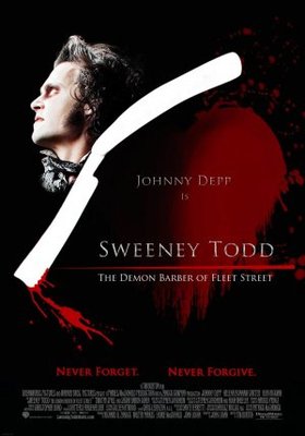 SWEENEY TODD THE DEMON BARBER OR FLEET STREET 2007 MOVIE POSTER A3 A4 Film Print 