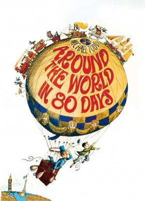 Around the World in Eighty Days Wooden Framed Poster