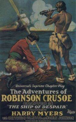 The Adventures of Robinson Crusoe Wooden Framed Poster