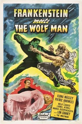 Frankenstein Meets the Wolf Man Wood Print