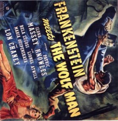 Frankenstein Meets the Wolf Man Poster with Hanger