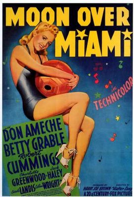 Moon Over Miami Poster with Hanger
