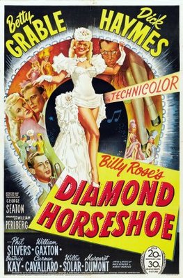 Diamond Horseshoe Wooden Framed Poster