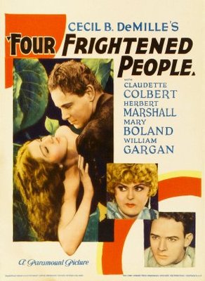 Four Frightened People Metal Framed Poster