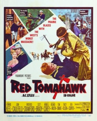 Red Tomahawk Metal Framed Poster