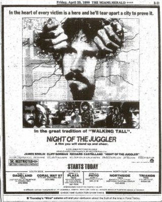 Night of the Juggler Wooden Framed Poster