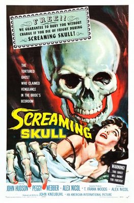 The Screaming Skull Poster with Hanger
