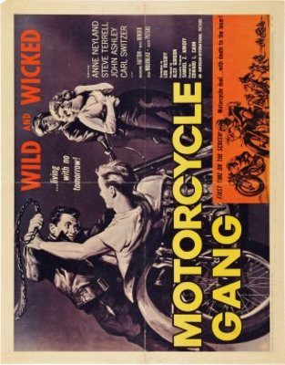 Motorcycle Gang Wooden Framed Poster
