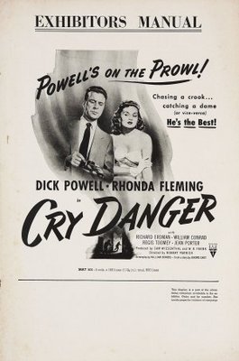 Cry Danger Wooden Framed Poster