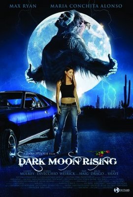 Dark Moon Rising Wooden Framed Poster