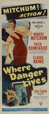 Where Danger Lives Poster with Hanger