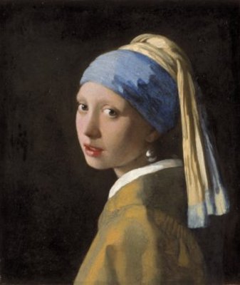 Girl with a Pearl Earring Wooden Framed Poster