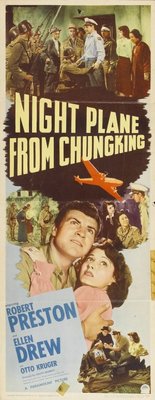Night Plane from Chungking Wood Print