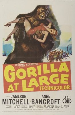 Gorilla at Large Wooden Framed Poster