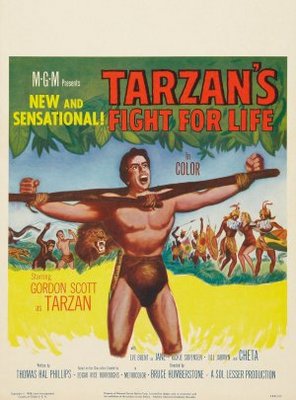 Tarzan's Fight for Life Wooden Framed Poster