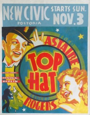 Top Hat Poster with Hanger