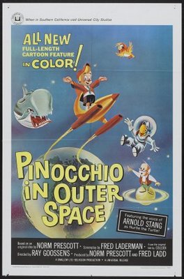 Pinocchio in Outer Space Wood Print