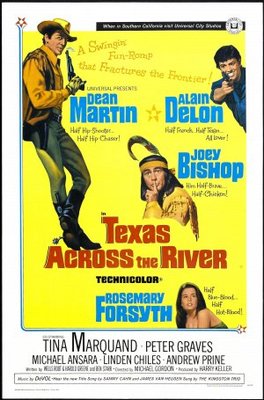 Texas Across the River Wooden Framed Poster