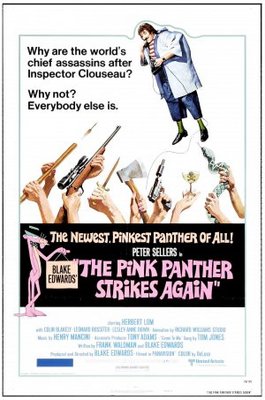 The Pink Panther Strikes Again Metal Framed Poster