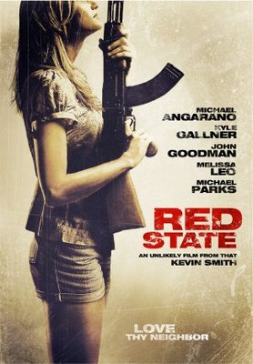 Red State Wooden Framed Poster
