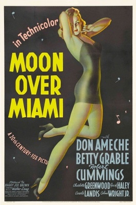 Moon Over Miami Poster with Hanger