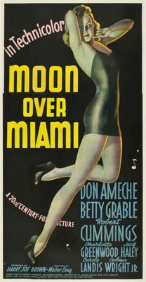 Moon Over Miami Canvas Poster
