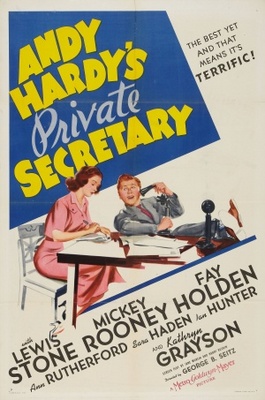 Andy Hardy's Private Secretary Wooden Framed Poster