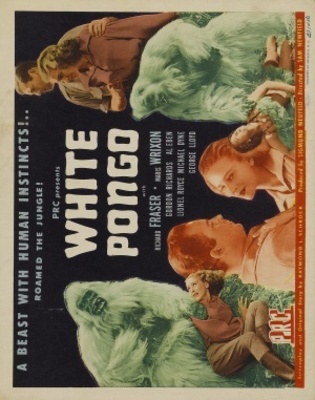 White Pongo Wooden Framed Poster