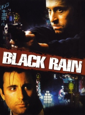 Black Rain Wooden Framed Poster