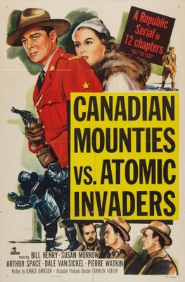 Canadian Mounties vs. Atomic Invaders pillow