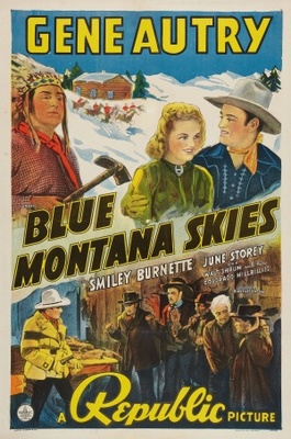 Blue Montana Skies Wooden Framed Poster
