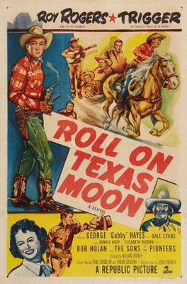 Roll on Texas Moon Wood Print