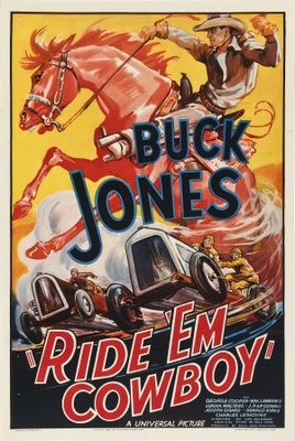Ride 'Em Cowboy Wooden Framed Poster