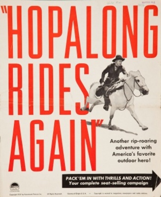 Hopalong Rides Again Poster with Hanger