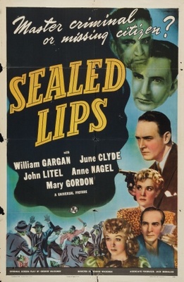 Sealed Lips Metal Framed Poster
