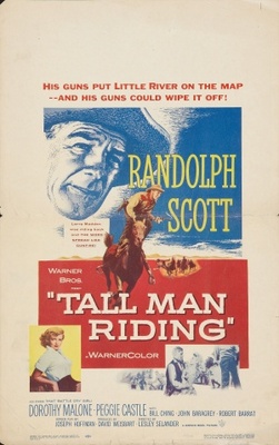 Tall Man Riding Wooden Framed Poster