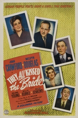 They All Kissed the Bride Wooden Framed Poster