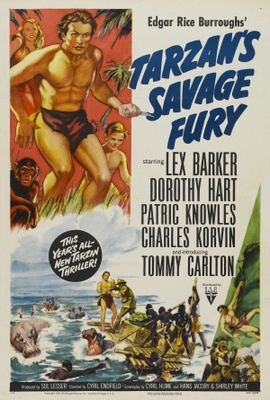 Tarzan's Savage Fury Wooden Framed Poster
