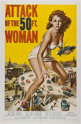 Attack of the 50 Foot Woman Wooden Framed Poster