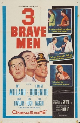 Three Brave Men Wooden Framed Poster